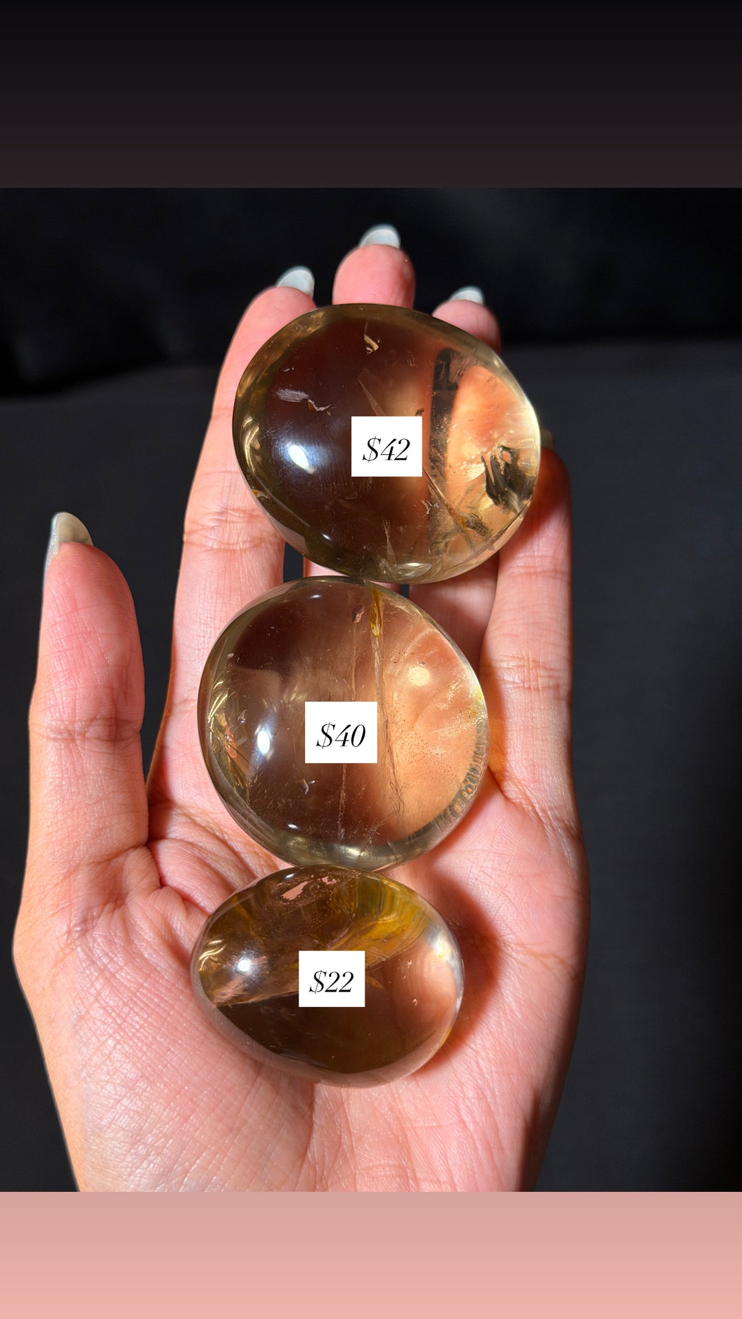 Citrine Palmstone (you pick)