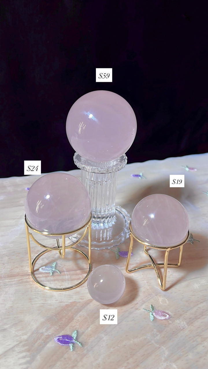 Rose Quartz Sphere (you pick)
