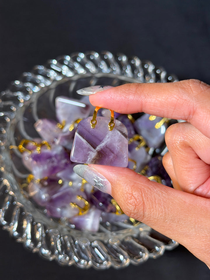 Mini Chevron Amethyst Purse