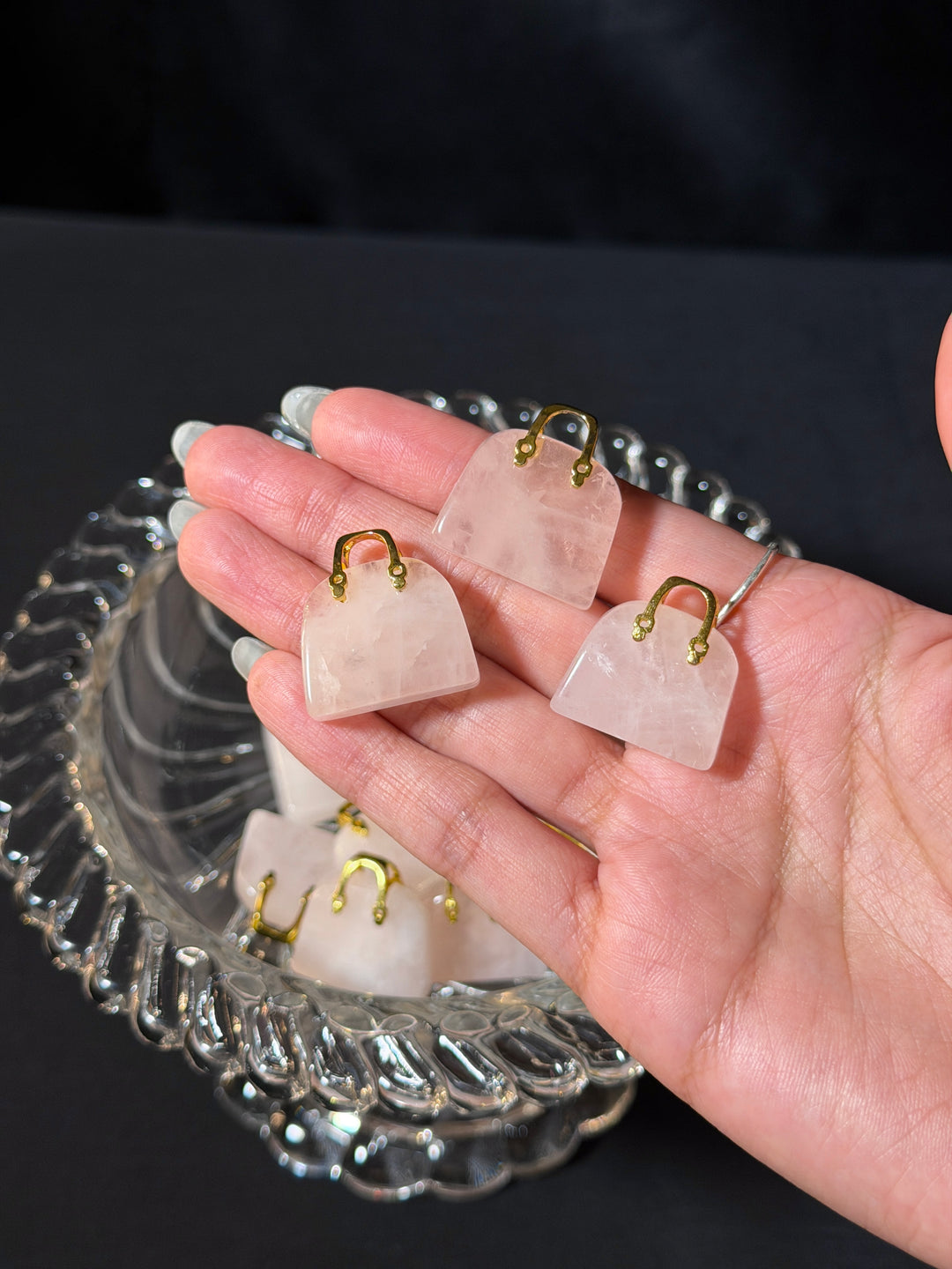 Mini Rose Quartz Purse