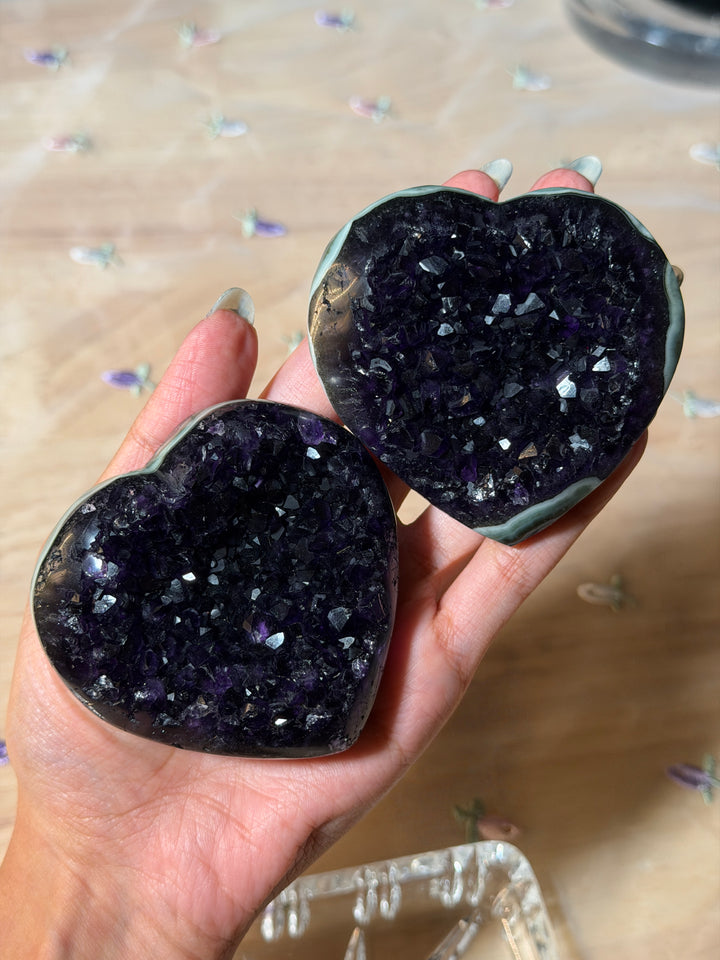 Deep Purple Amethyst Heart (you pick)