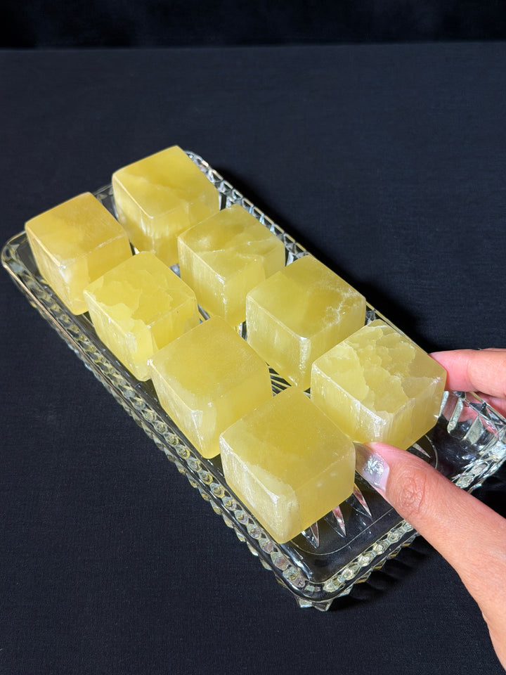 Lemon Calcite Cube