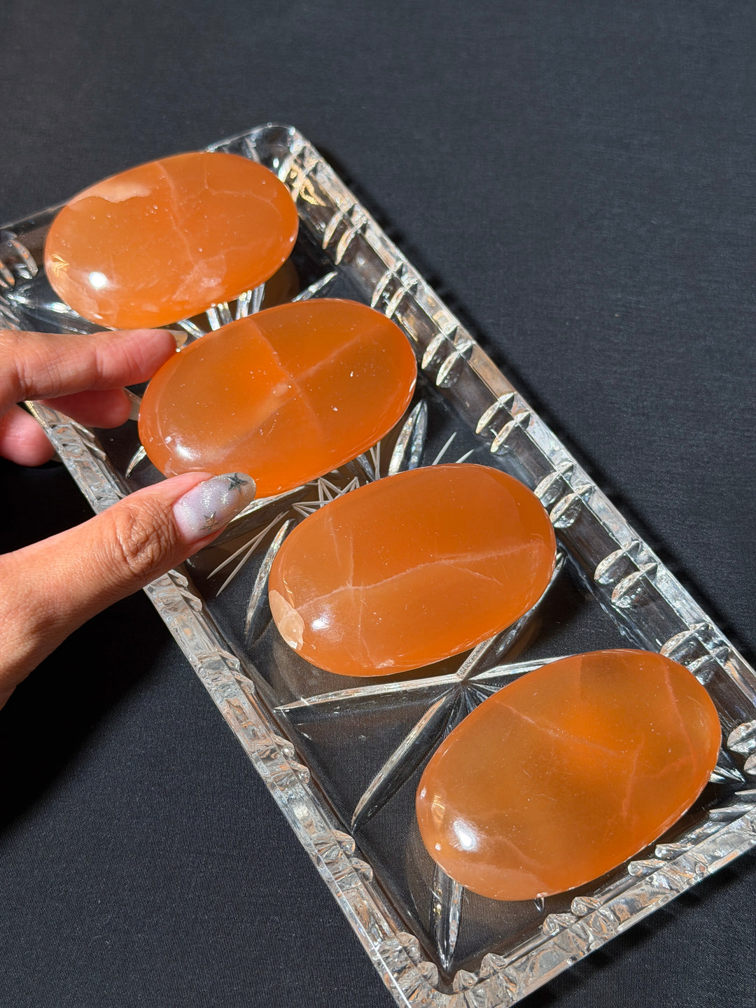 Honey Calcite Palmstone