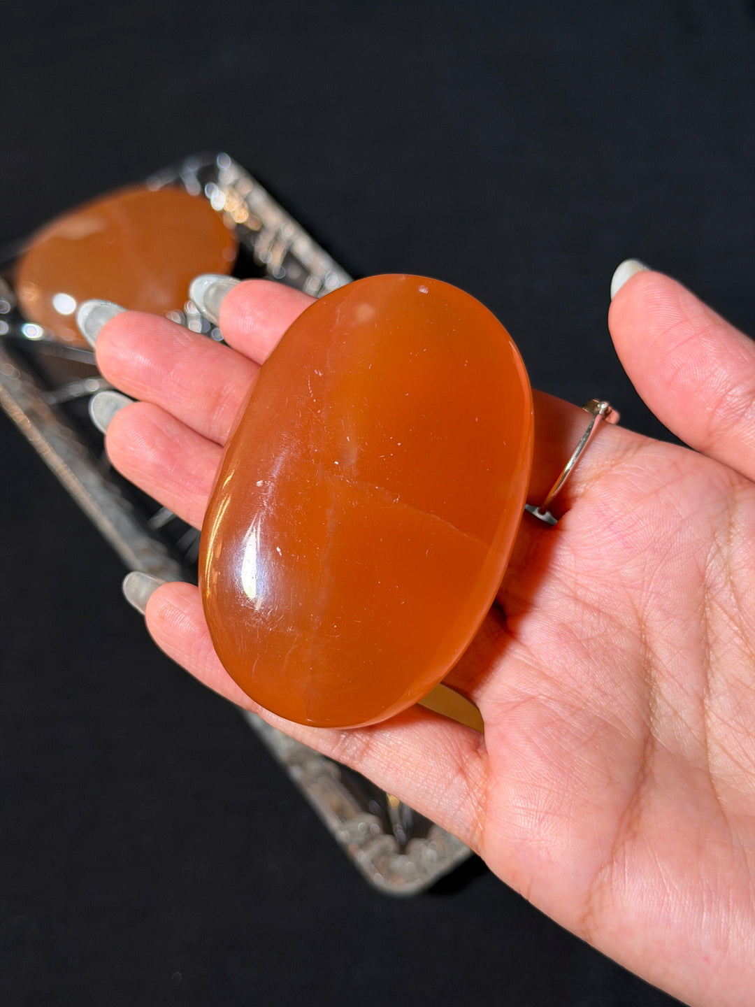 Honey Calcite Palmstone