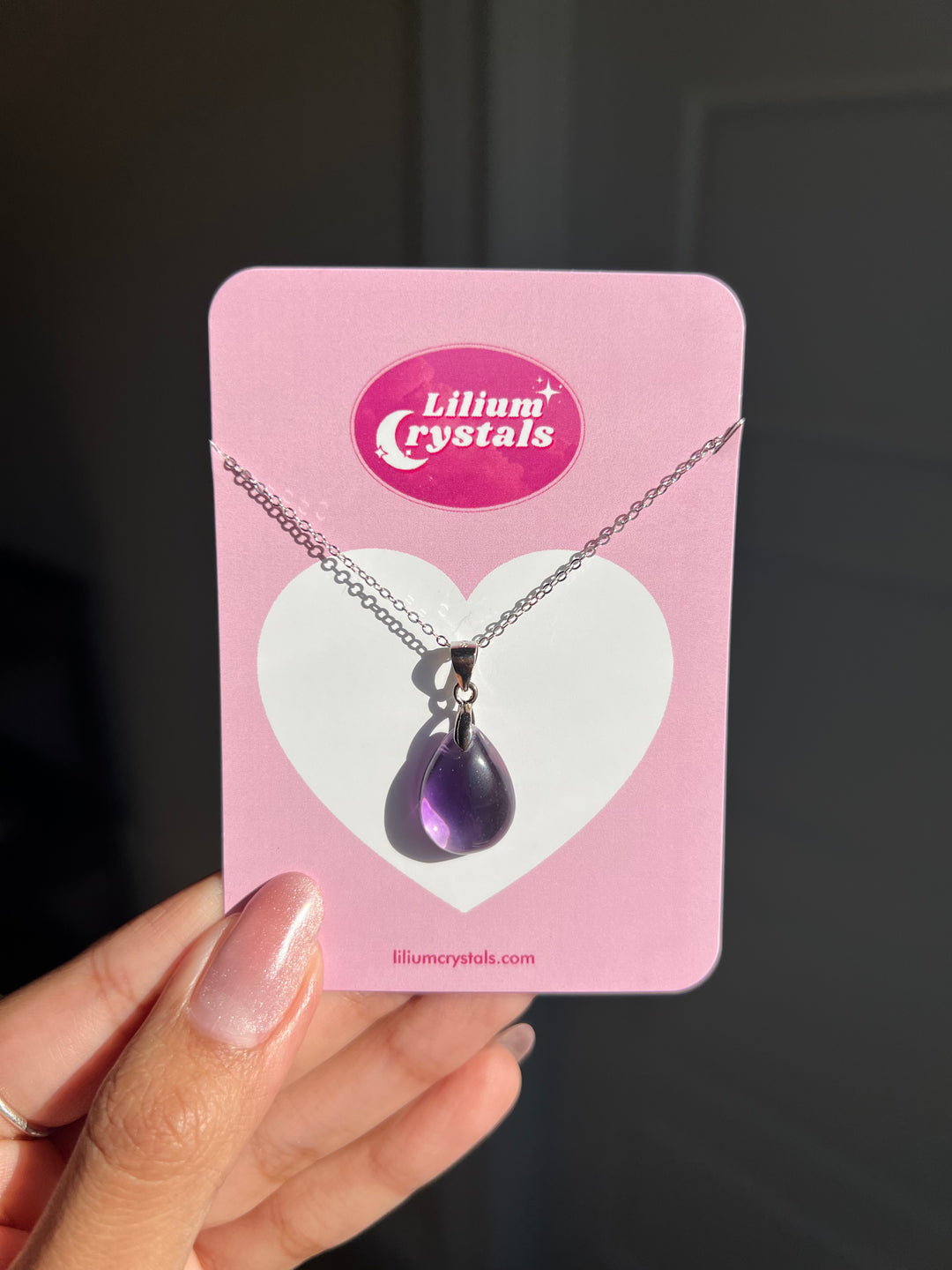 Amethyst Drop Necklace