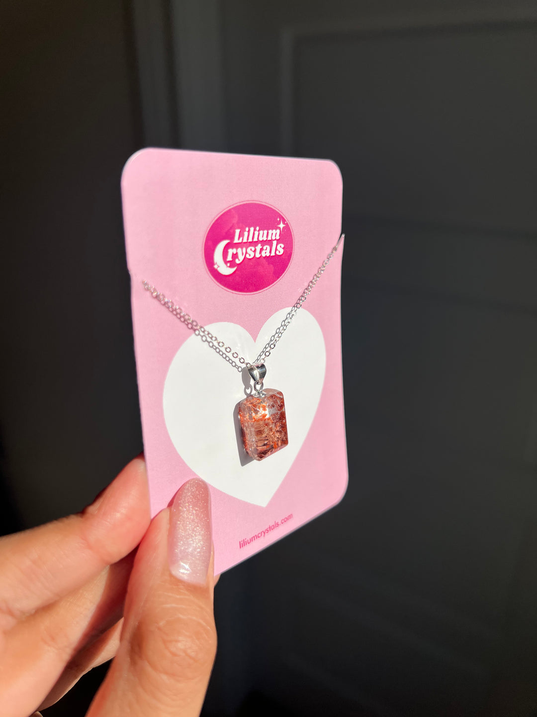 Graden Quartz Rectangle Lens Necklace