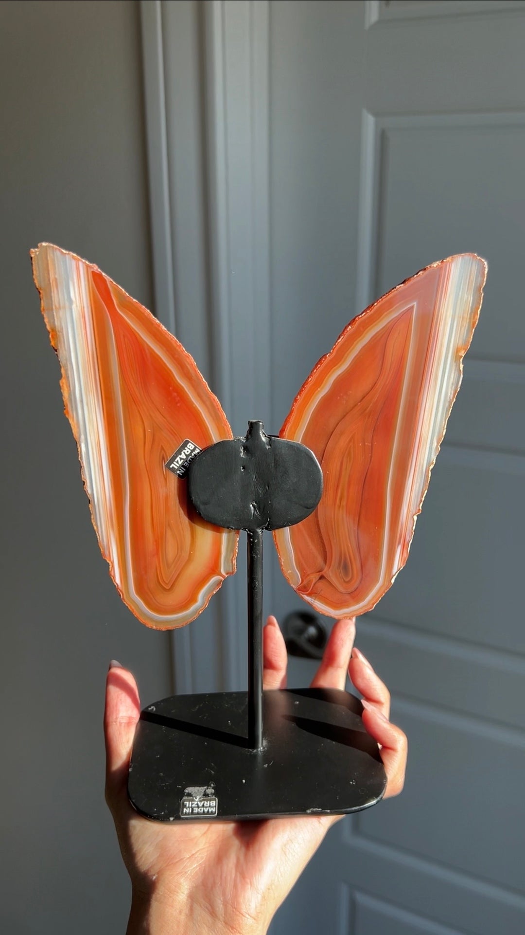 Lava Flow Agate Butterfly