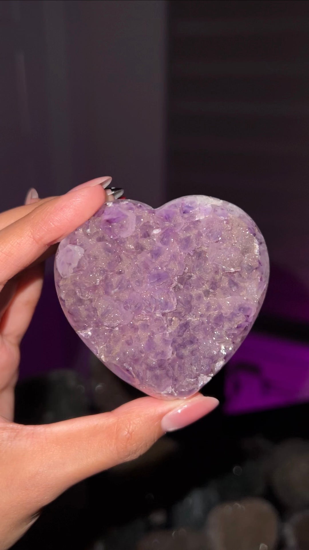 Violet Shimmer Heart