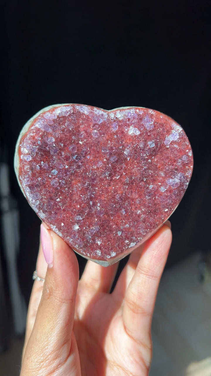 Cranberry Sparkle Heart