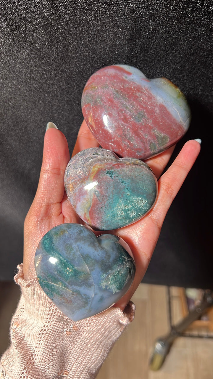 Ocean Jasper Heart (you pick)