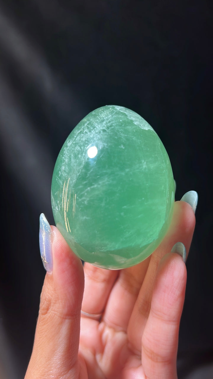 Green Fluorite Egg