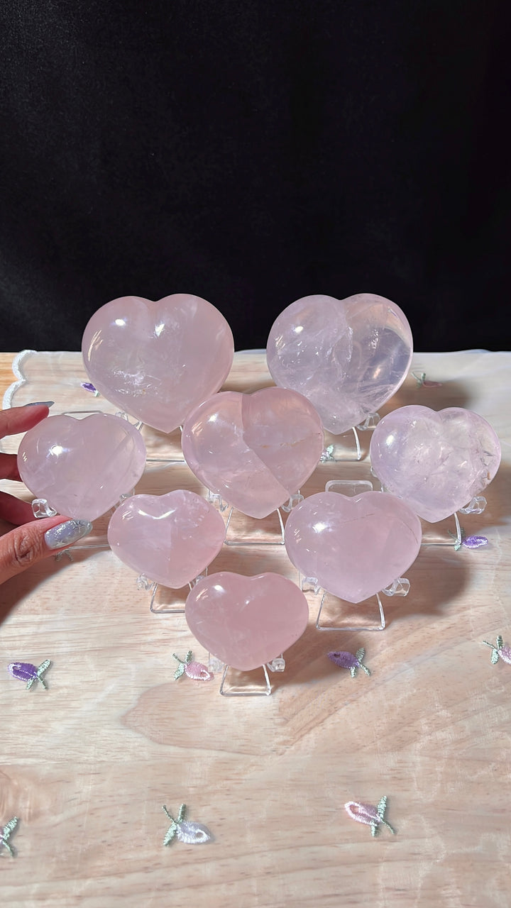Rose Quartz Heart (you pick)