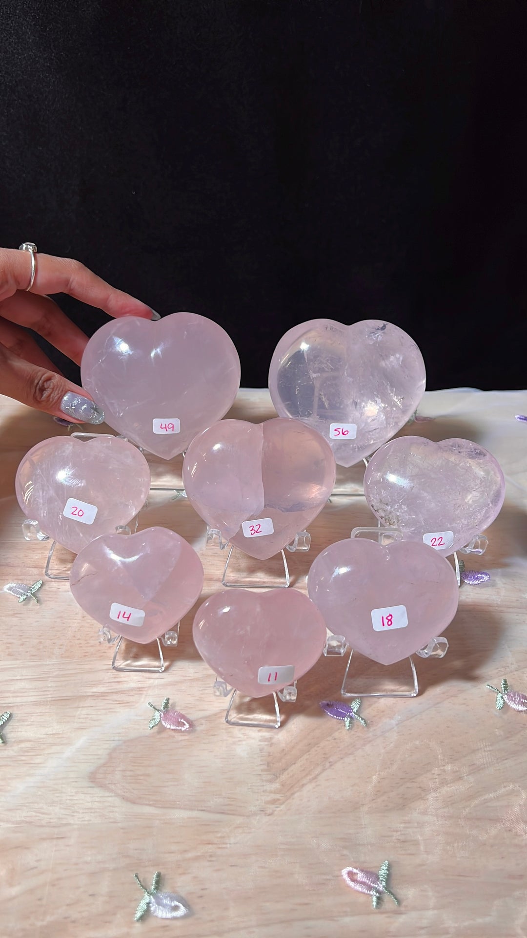 Rose Quartz Heart (you pick)