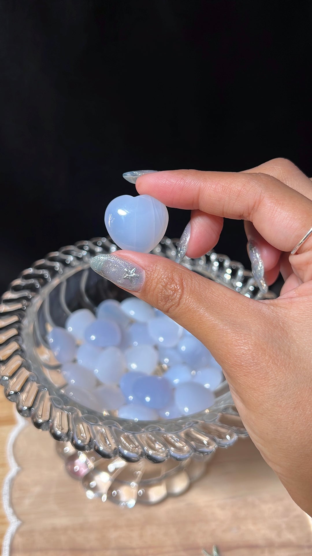Blue Chalcedony Mini Heart