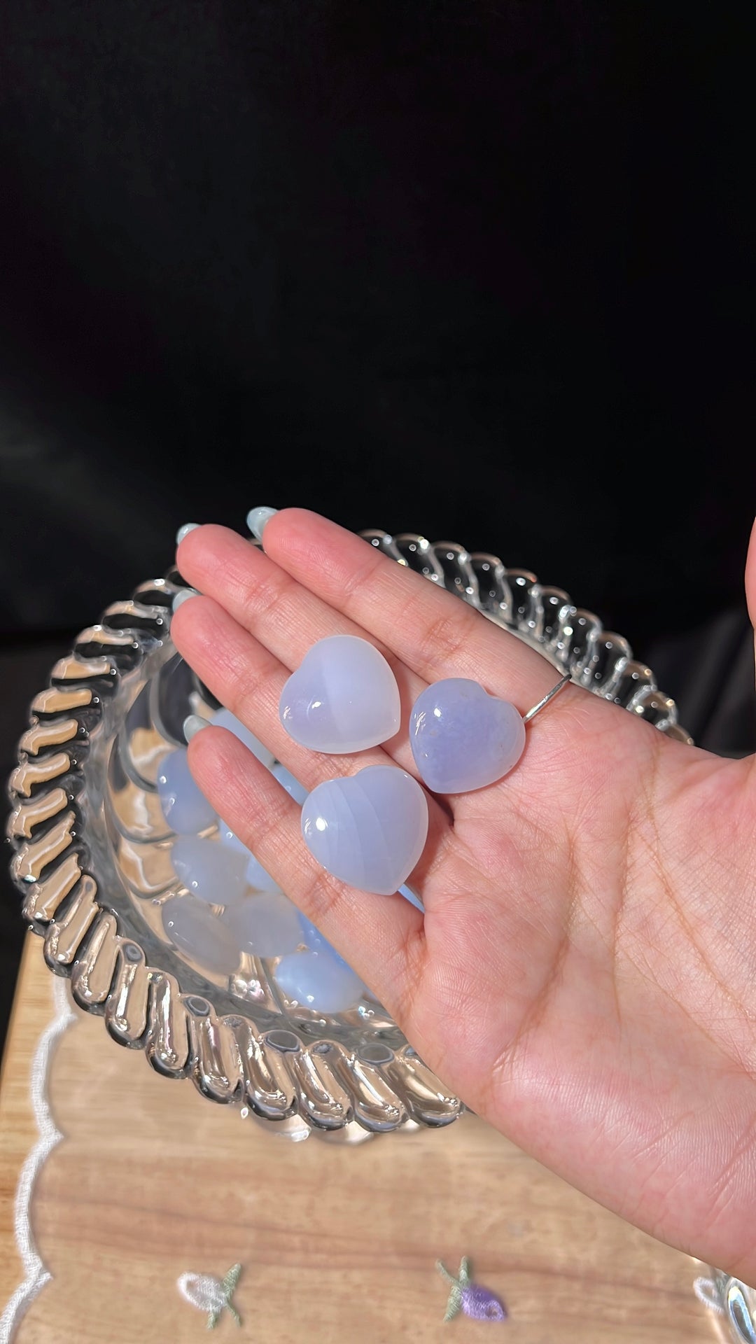 Blue Chalcedony Mini Heart