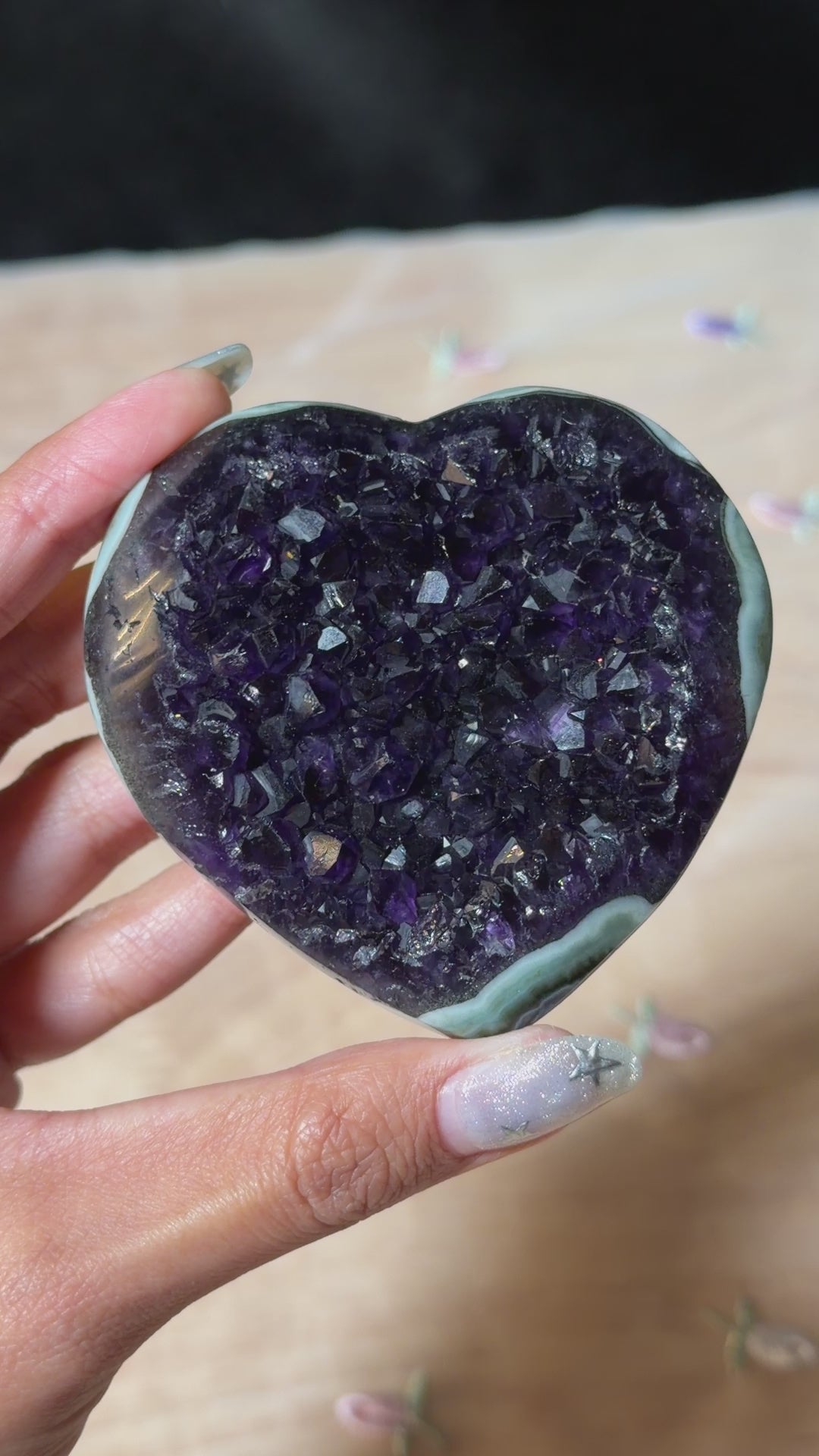 Deep Purple Amethyst Heart (you pick)