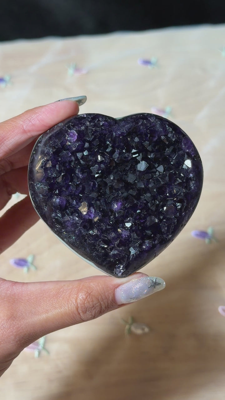 Deep Purple Amethyst Heart (you pick)
