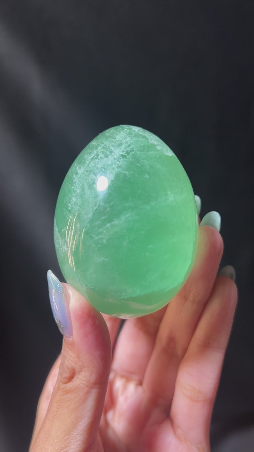 Green Fluorite Egg