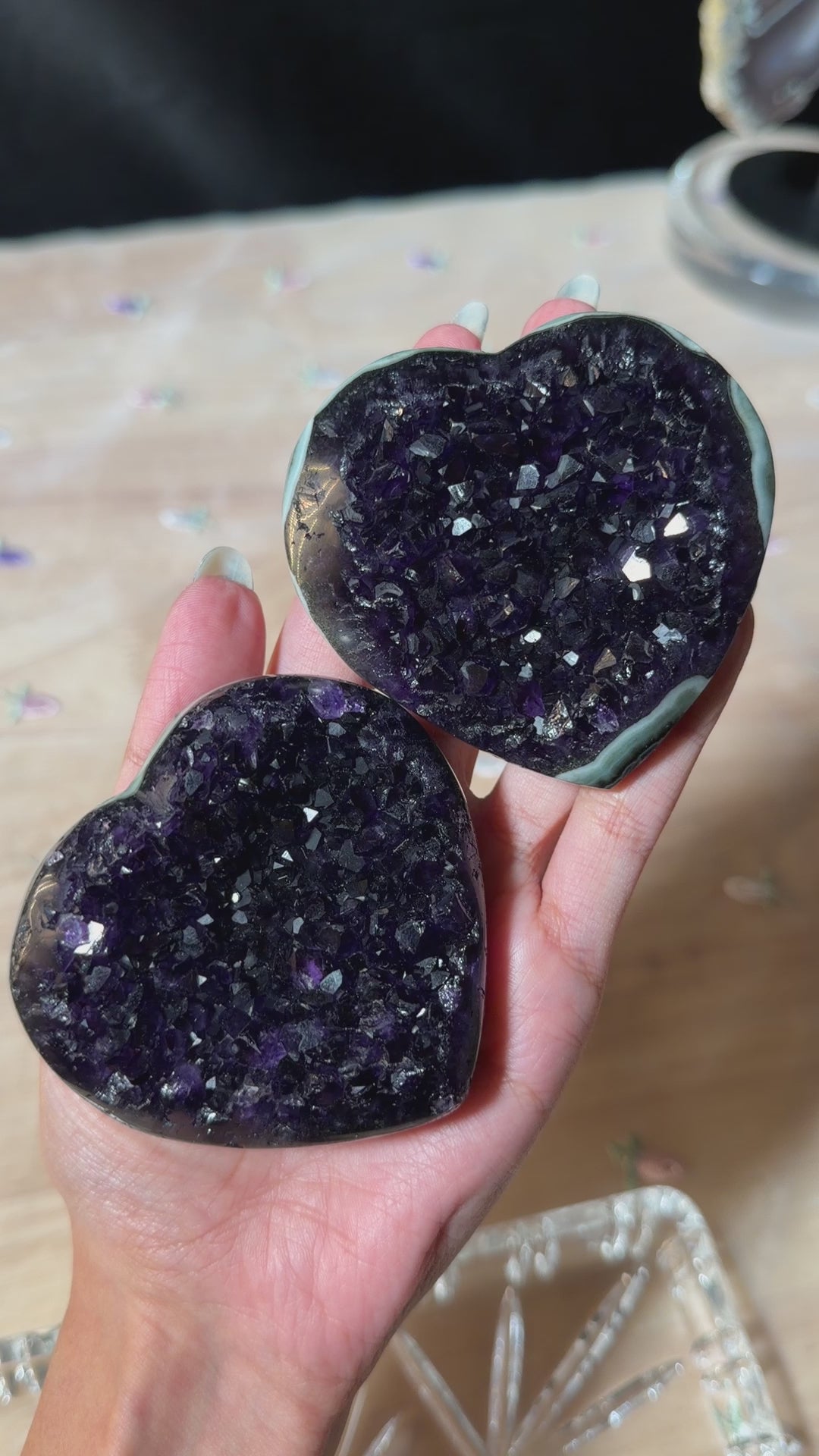 Deep Purple Amethyst Heart (you pick)