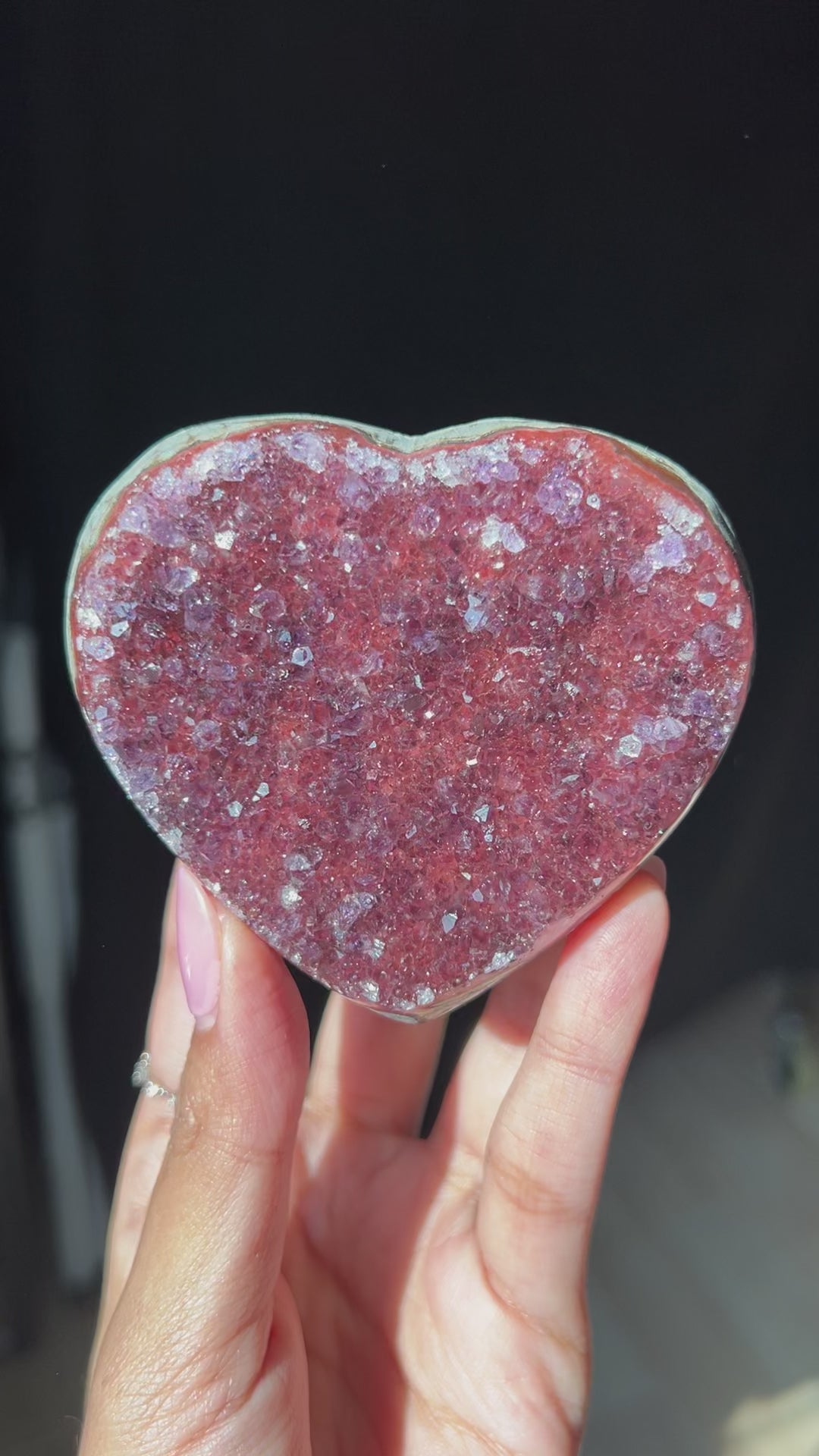 Cranberry Sparkle Heart